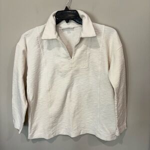 J Jill Pure Jill Collared Pullover Organically Grown Cotton